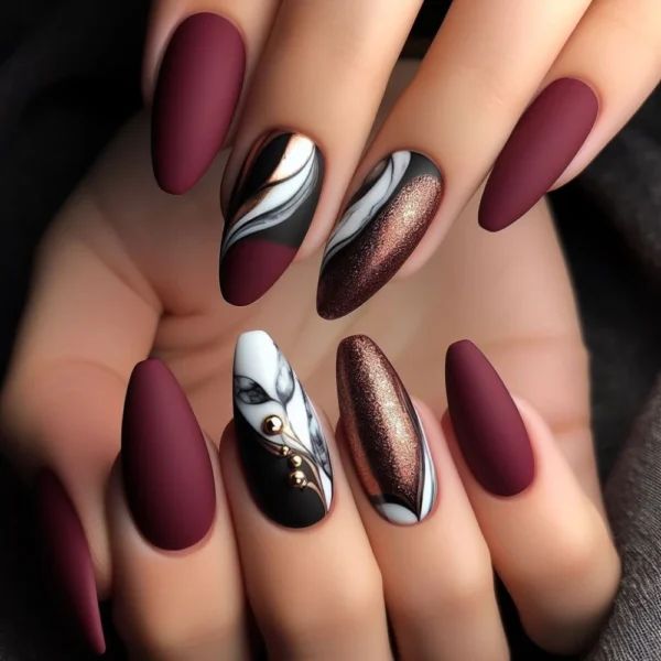 20 Stunning Burgundy Fall Nails Ideas for 2024: Embrace Autumn Elegance