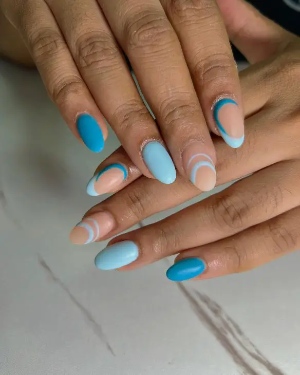 Blue Fall Nails 2024: Captivating Styles for the Season