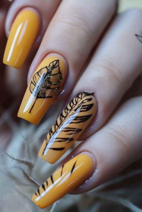 20 Stunning Fall Leaf Nail Designs for 2024: Embrace Autumn with Style