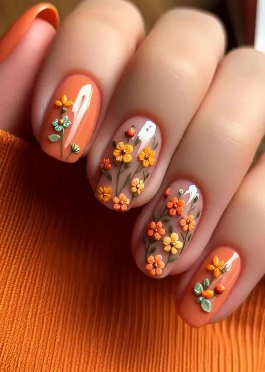 Fall Flowers Nail Art: Captivating Designs for the Season