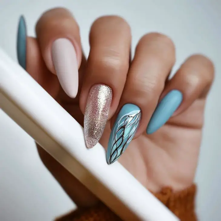 Blue Fall Nails 2024: Captivating Styles for the Season