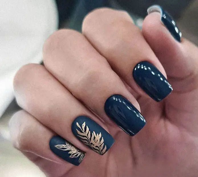 Fall Blue Nails: Stunning Designs for the Season