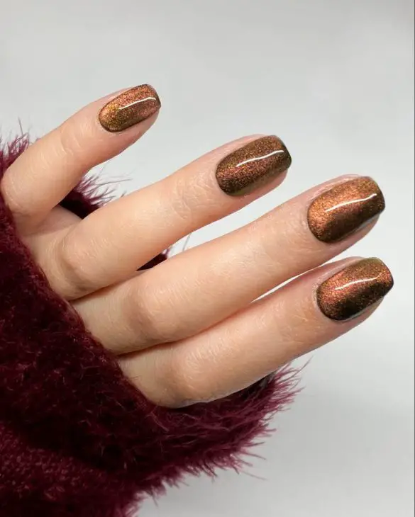 Fall Cat Eye Nails: Captivating Designs for the Season