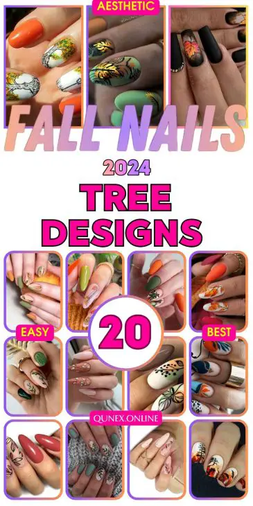 Fall Tree Nail Art Ideas for 2024: Embrace Autumn with Simple and Festive Designs