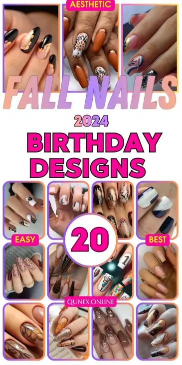 20 Fall Birthday Nail Ideas: Almond, Square, Acrylic, and Short Designs