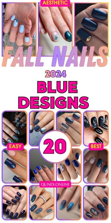 Fall Blue Nails: Stunning Designs for the Season