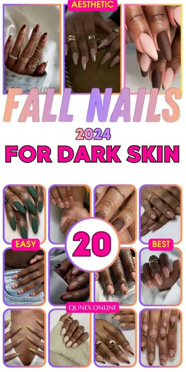 Fall Nail Ideas for Dark Skin: Trendy and Cute Designs