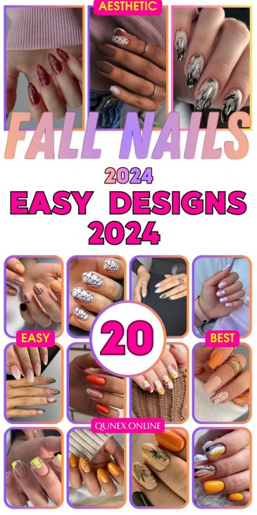 20 Easy Fall Nail Designs for 2024: DIY Ideas for Beginners and Short Nails