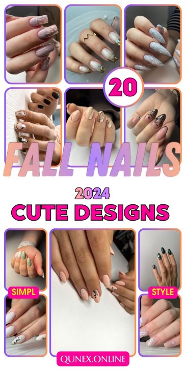 20 Cute Fall Nails Ideas for 2024: Designs, Colors, and Simple Art for Autumn