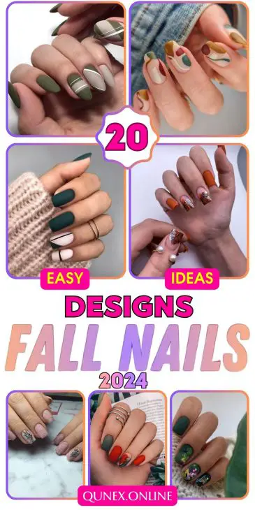 20 Trendy Fall Nail Design Ideas 2024: Cute, Dark, and Stylish Designs for Early Autumn