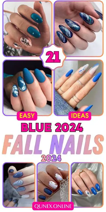 Blue Fall Nails 2024: Captivating Styles for the Season