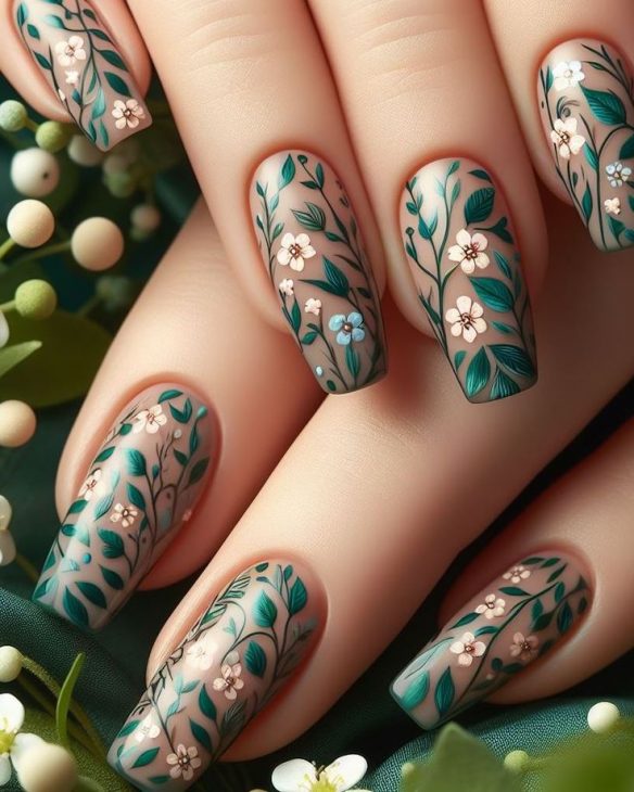 20 Stunning Fall Flowers Nail Art Ideas for a Chic and Trendy Look