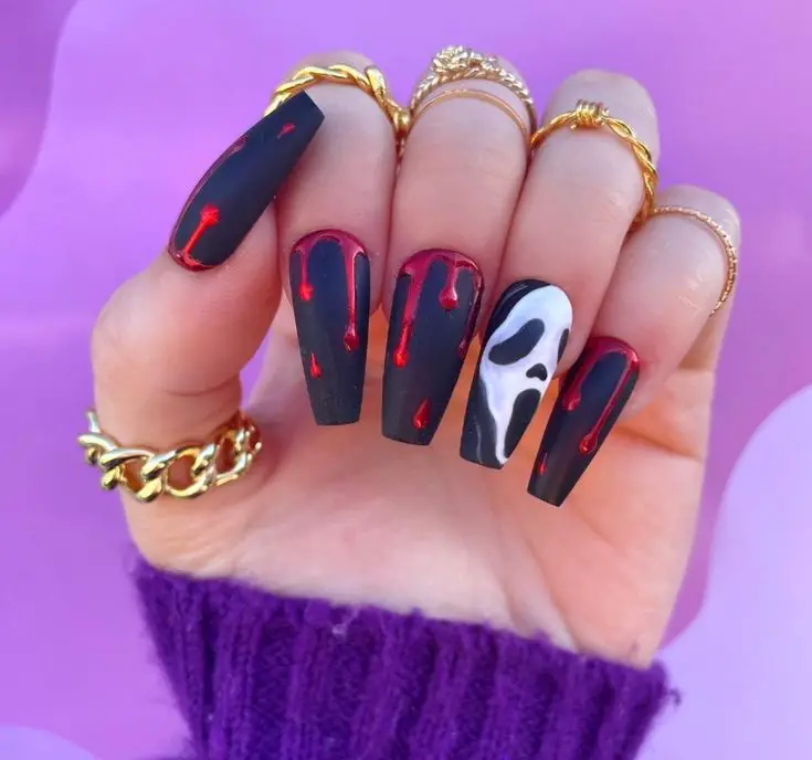 20 Ghostface Nail Ideas for Halloween: Cute, Simple, and Spooky Designs to Try