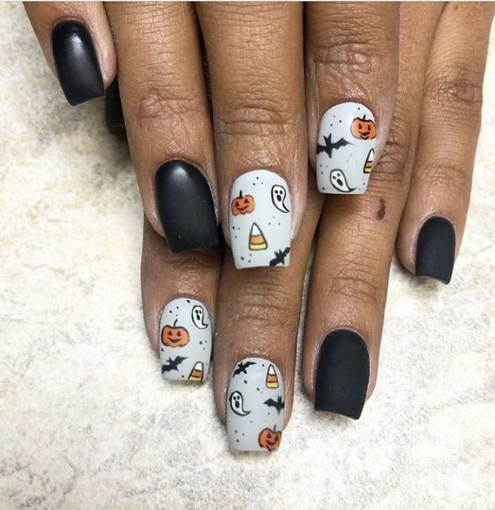 20 Creative Square Halloween Nail Designs: From Cute to Spooky Styles