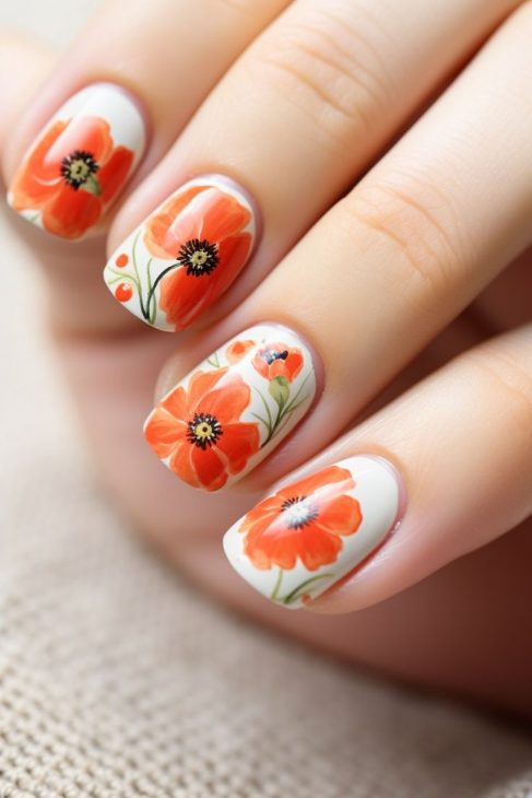 20 Ideas Captivating Fall Flower Nail Designs for 2024: Your Ultimate Guide