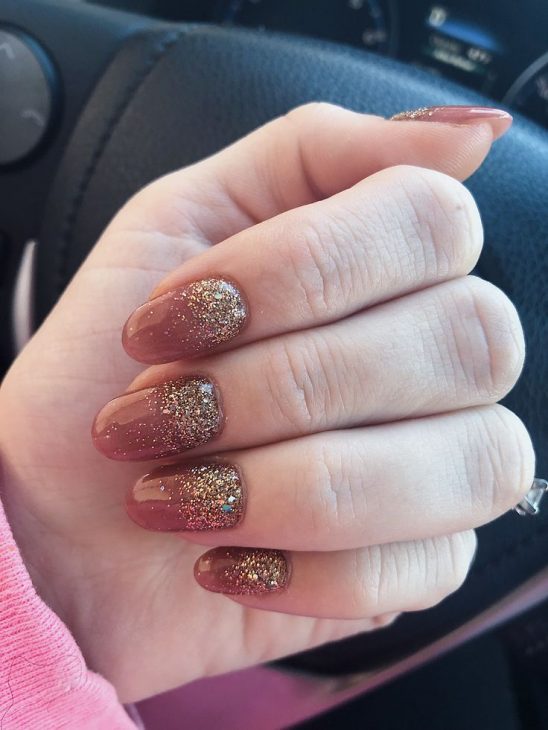 20 Stunning Fall Nails Glitter Ideas to Shine Bright This Autumn