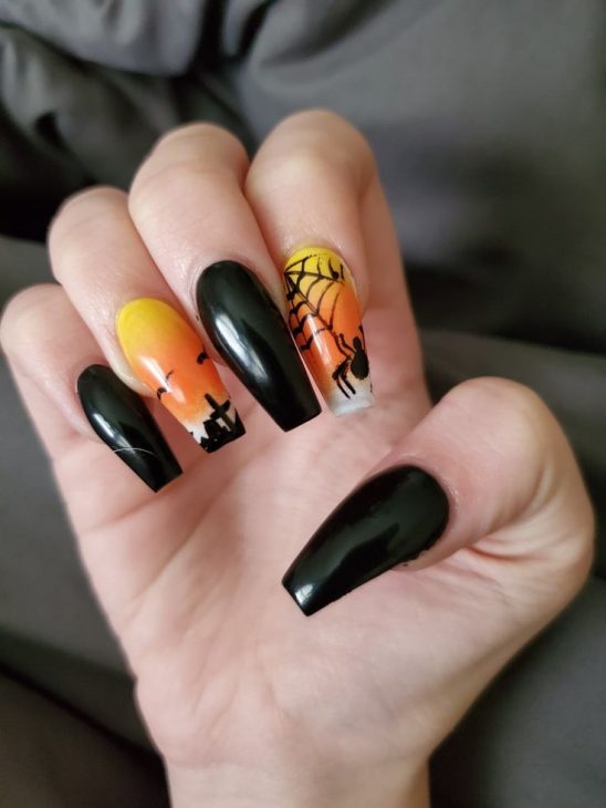 20 Creative Square Halloween Nail Designs: From Cute to Spooky Styles