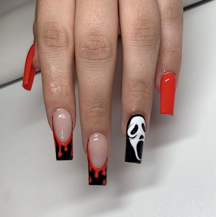 20 Ghostface Nail Ideas for Halloween: Cute, Simple, and Spooky Designs to Try