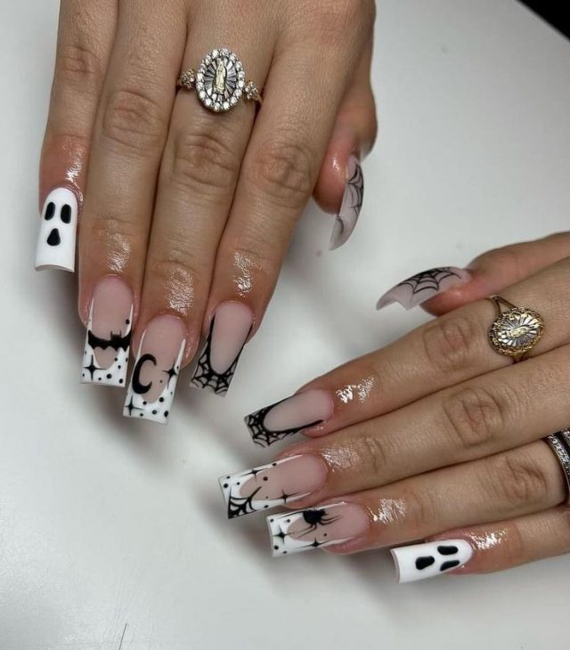 20 Creative Square Halloween Nail Designs: From Cute to Spooky Styles