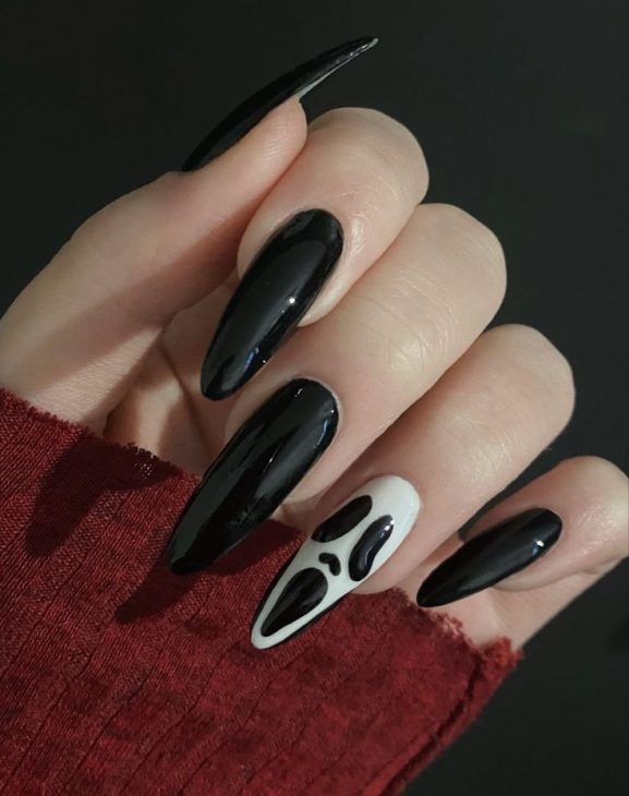 20 Ghostface Nail Ideas for Halloween: Cute, Simple, and Spooky Designs to Try