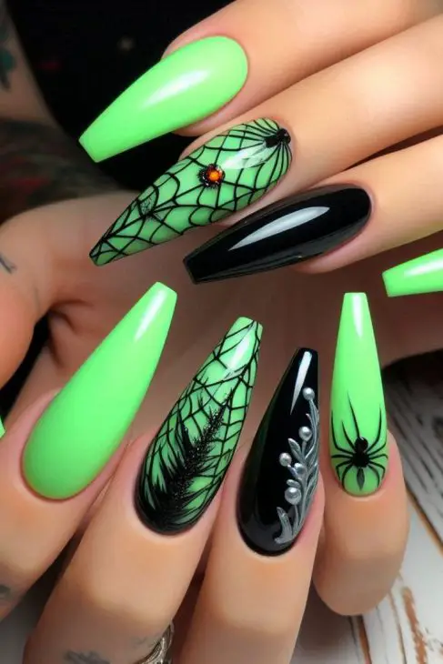 21 Cute Halloween Nails Ideas: From Short and Simple to Spooky Acrylic Designs