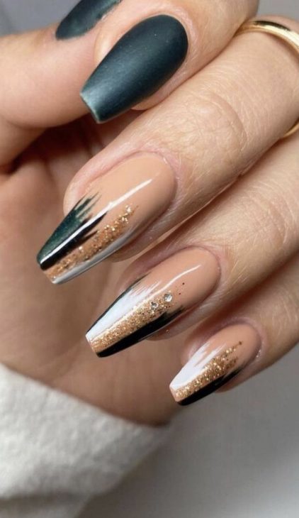 20 Stunning Fall Nails Glitter Ideas to Shine Bright This Autumn