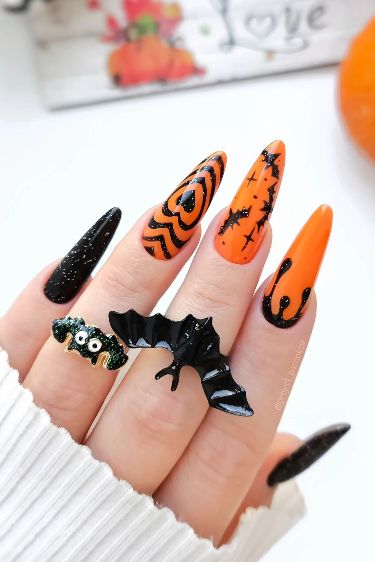 21 Cute Halloween Nails Ideas: From Short and Simple to Spooky Acrylic Designs