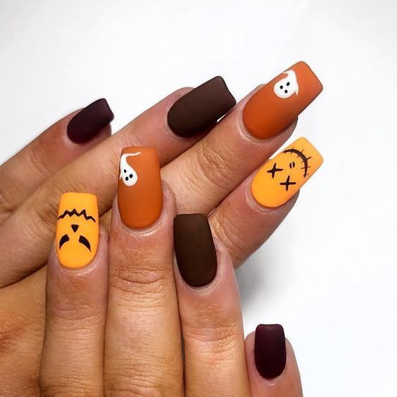 20 Creative Square Halloween Nail Designs: From Cute to Spooky Styles