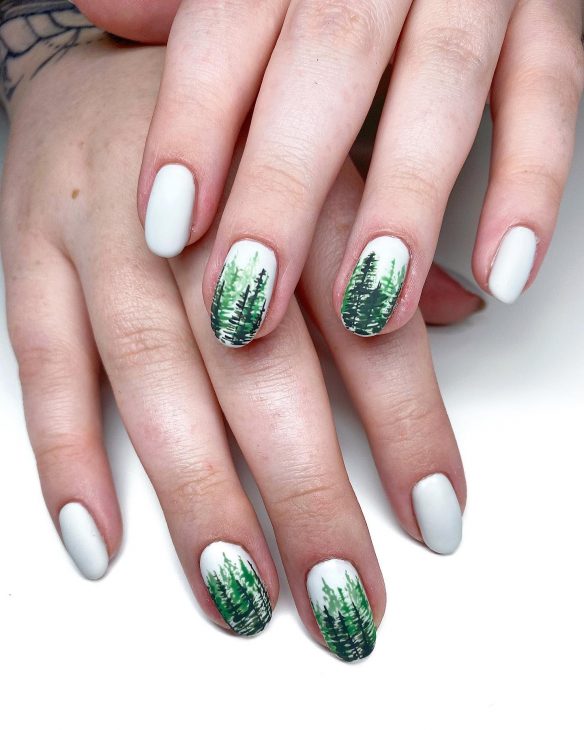 20 Creative Fall Tree Nail Art Ideas for 2024: Embrace Autumn with Stunning Designs