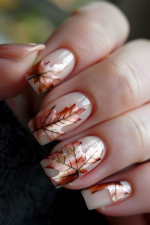 20 Stunning Nude Fall Nails Ideas for 2024: Elegant Designs for Almond, Coffin, and Short Nails