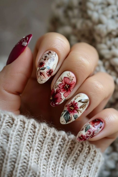 20 Stunning Fall Flowers Nail Art Ideas for a Chic and Trendy Look