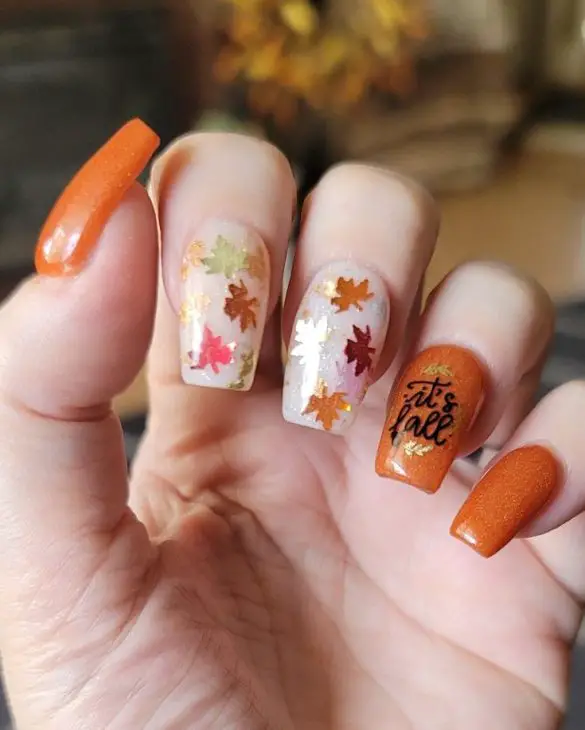 20 Stunning Fall Burnt Orange Nail Designs for 2024: Embrace Autumn with Style