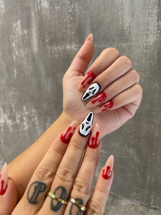 20 Ghostface Nail Ideas for Halloween: Cute, Simple, and Spooky Designs to Try