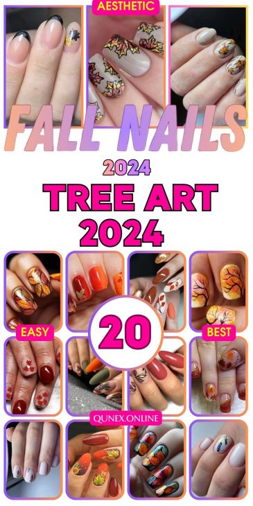 20 Creative Fall Tree Nail Art Ideas for 2024: Embrace Autumn with Stunning Designs