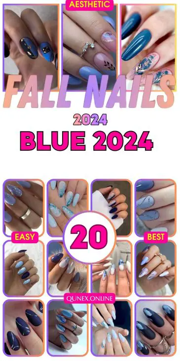 20 Fall Blue Nails Ideas 2024: Trendy Designs, Acrylic Inspiration, and Cute Nail Art Looks