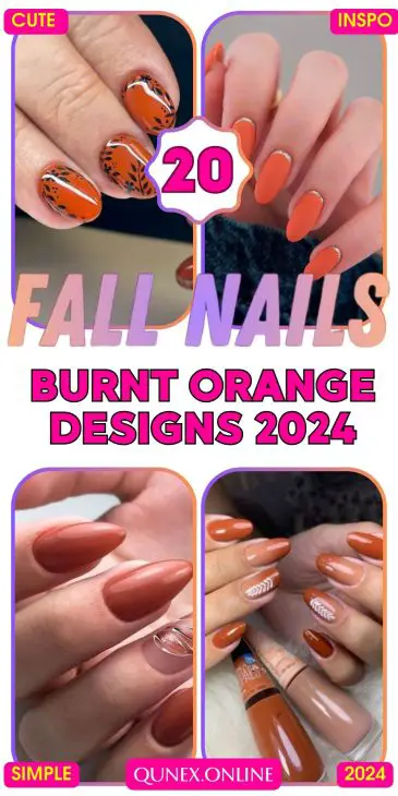 20 Stunning Fall Burnt Orange Nail Designs for 2024: Embrace Autumn with Style