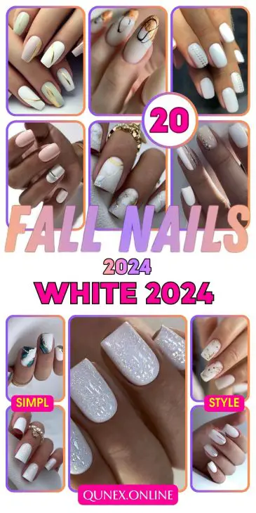 20 Chic White Fall Nail Designs to Elevate Your 2024 Autumn Style