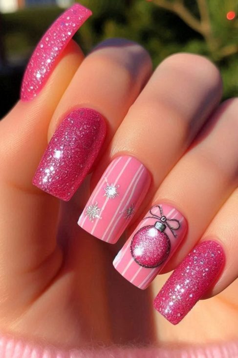 20 Stunning Pink Winter Nails Ideas for 2024-2025: Elegant, Festive, and On-Trend