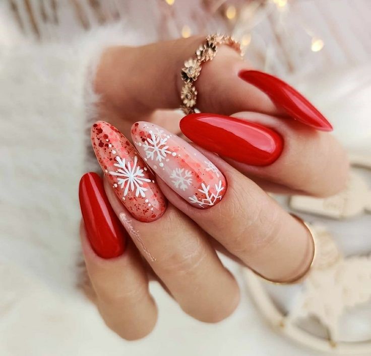 21 Festive Red Holiday Nail Designs for 2024-2025