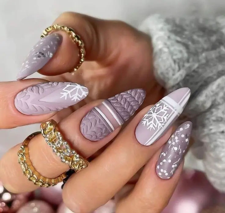 Almond Nails Winter 2024 - 2025: Top Designs and Colors