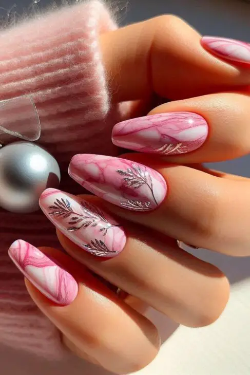 20 Stunning Pink Winter Nails Ideas for 2024-2025: Elegant, Festive, and On-Trend