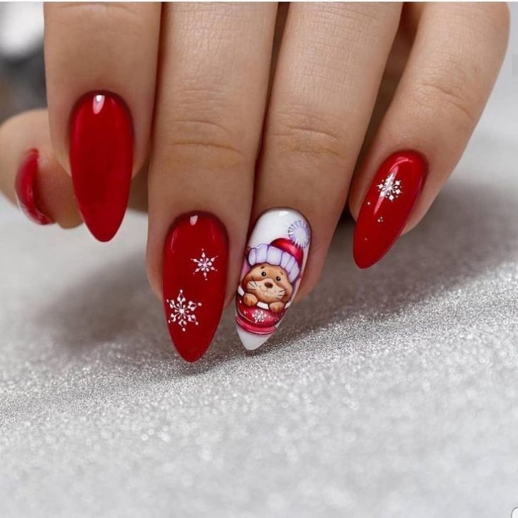 21 Festive Red Holiday Nail Designs for 2024-2025