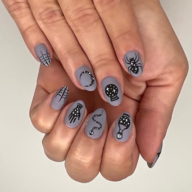 20 Witchy Nails Ideas: Almond, Stiletto, and Coffin Shapes for a Mystical Manicure