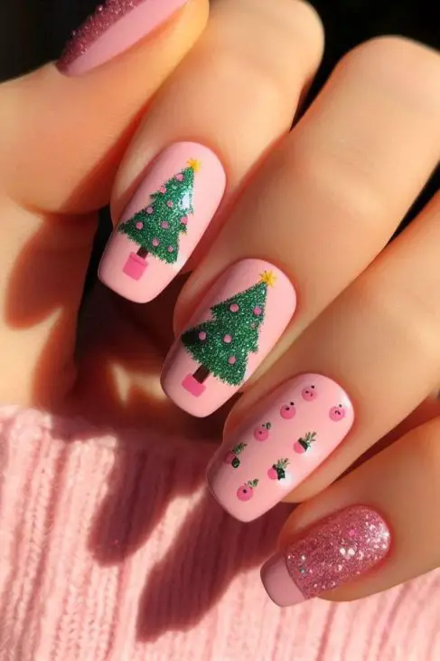 20 Stunning Pink Winter Nails Ideas for 2024-2025: Elegant, Festive, and On-Trend