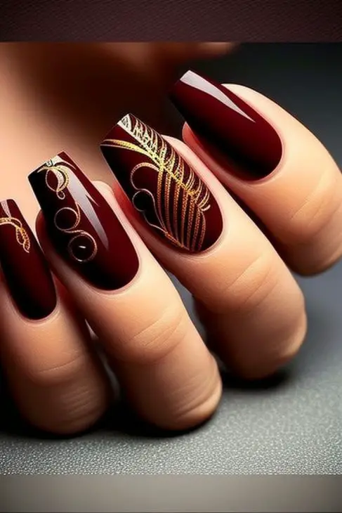 21 Chic Cherry Wine Nail Designs to Elevate Your Manicure Game