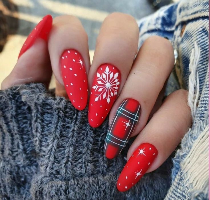 21 Festive Red Holiday Nail Designs for 2024-2025