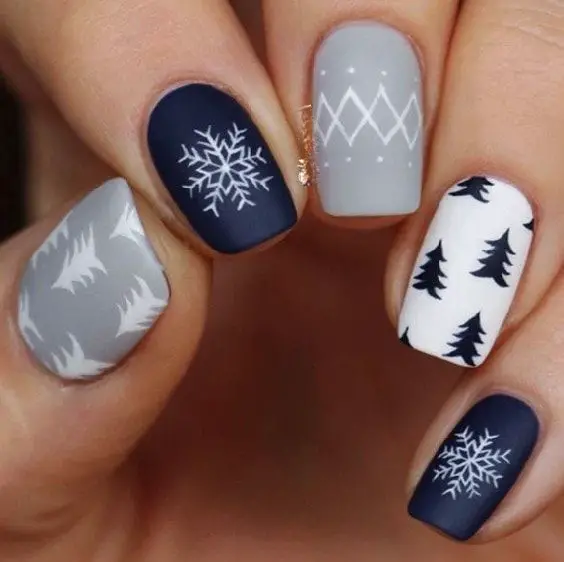 20 Stylish Short Winter Nail Ideas for 2024-2025: Simple, Cute, and Trendy Designs