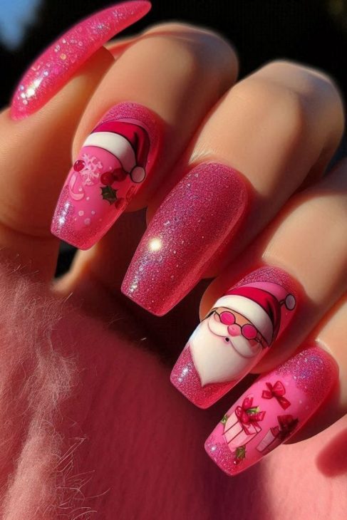 20 Stunning Pink Winter Nails Ideas for 2024-2025: Elegant, Festive, and On-Trend