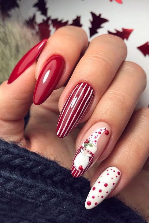 21 Festive Red Holiday Nail Designs for 2024-2025