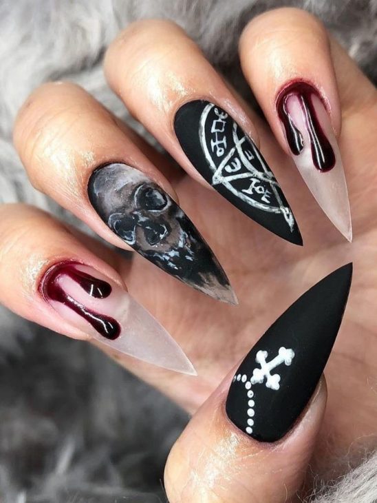 20 Witchy Nails Ideas: Almond, Stiletto, and Coffin Shapes for a Mystical Manicure